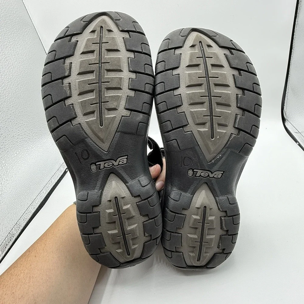 Teva Minam Sport Sandals Mens Black Size 9 Hiking Water Shoes River Sandals 4289